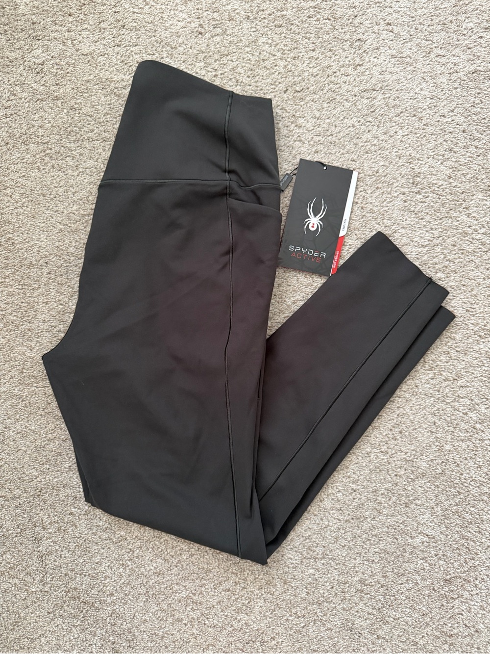 Dark green spider active leggings